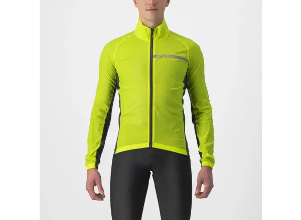 Castelli Squadra Stretch pánská bunda Electric Lime/Dark Grey