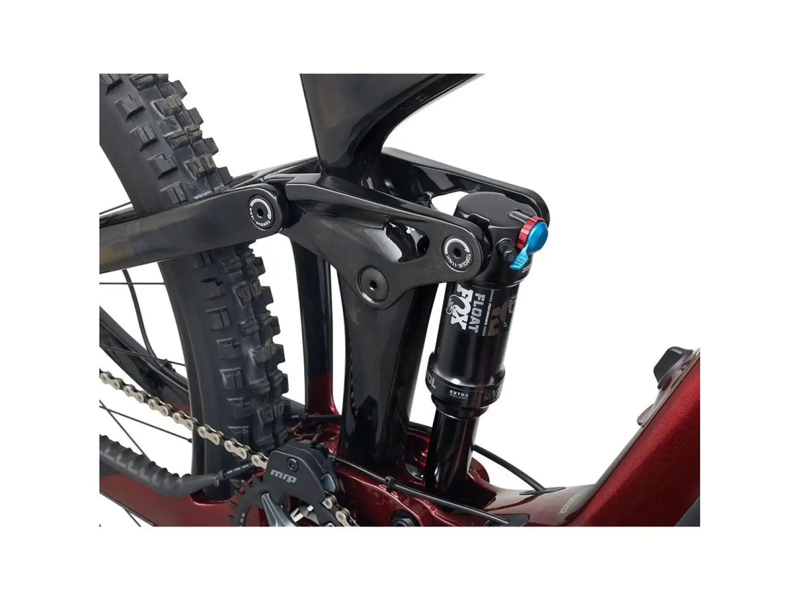 Giant Reign Advanced 2 celoodpružené horské kolo Sangria/Carbon