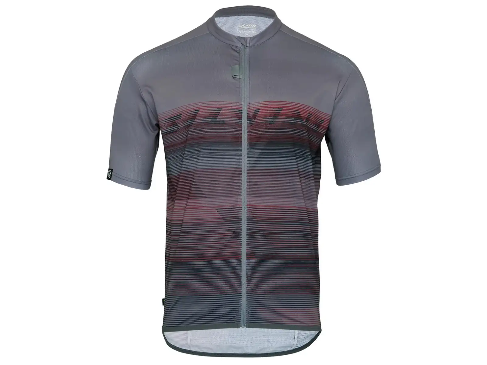 Silvini Turano pánský volný dres krátký rukáv Grey/Merlot