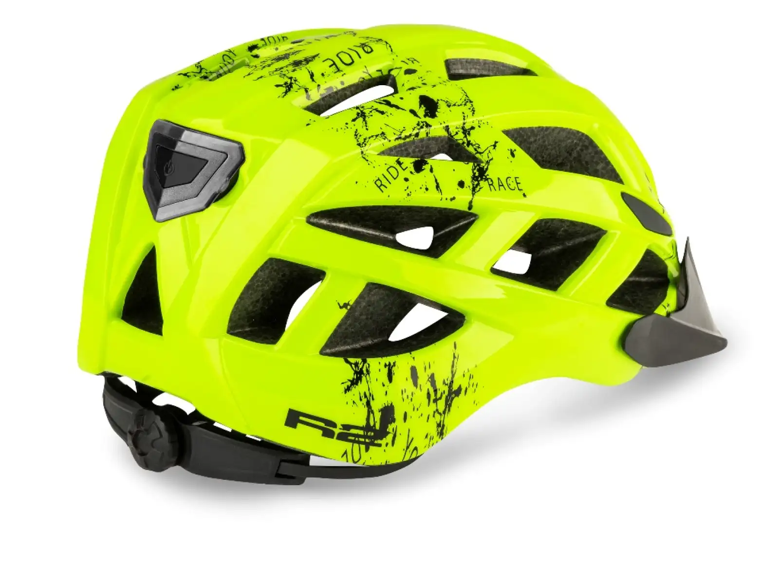 R2 Lumen Junior dětská přilba neon žlutá/ černá lesklá