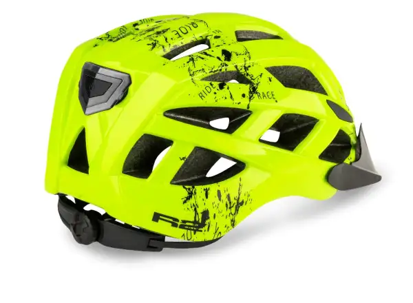 R2 Lumen Junior dětská přilba neon žlutá/ černá lesklá