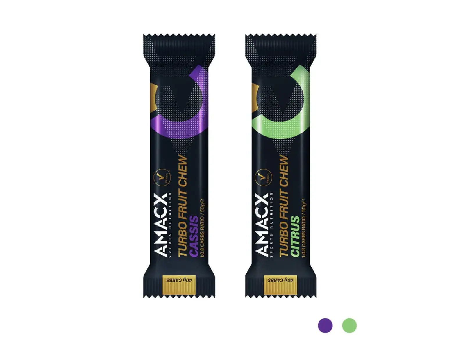 Amacx Turbo Fruit Chew energetická žvýkačka 50 g Citrus