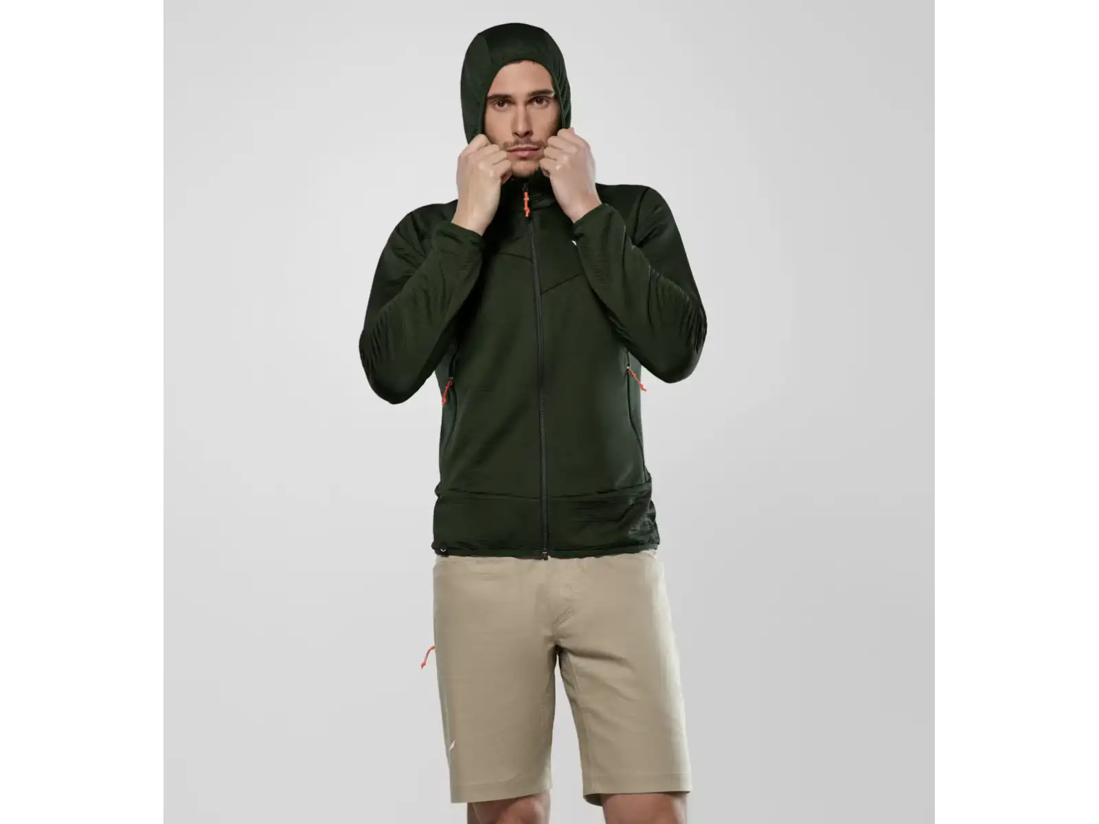 Salewa Puez Altavia Polarlite Hooded pánská mikina Dark Olive