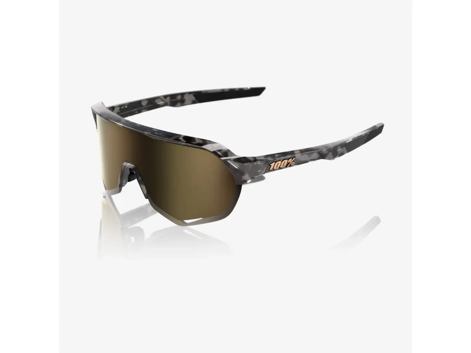 100% S2 sluneční brýle Gloss Black Havana/Soft Gold Mirror