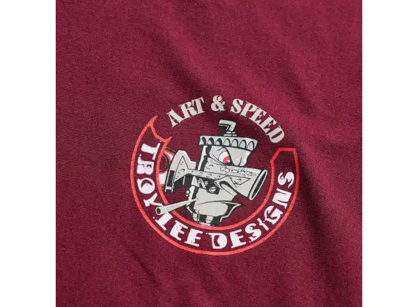 Troy Lee Designs Carb Club pánské triko dlouhý rukáv Sangria