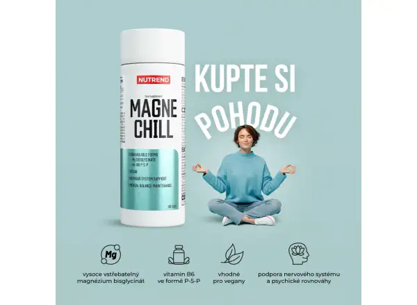 Nutrend Magnechill hořčík bisglycinát s vitaminem B6 90 kapslí