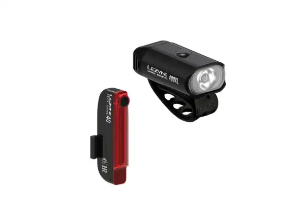 Lezyne Mini Drive 400XL / Stick+ Drive sada světel Black