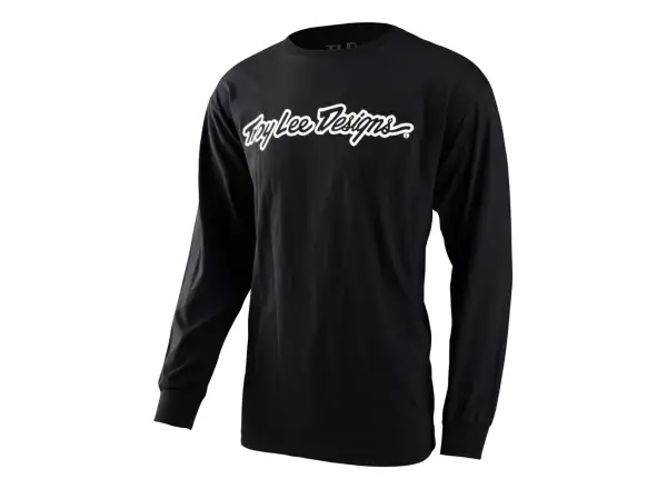 Troy Lee Designs Signature pánské tričko dlouhý rukáv black