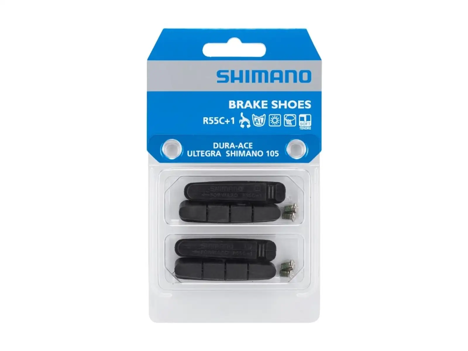Shimano R55C+1 brzdové gumičky pro Dura Ace/Ultegra/105