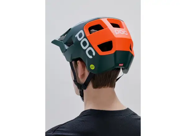 POC Kortal Race MIPS MTB přilba Pargasite Green Matt/Fluorescent Orange Matt