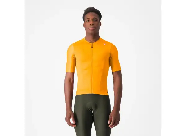 Castelli Espresso pánský dres krátký rukáv Vivid Orange/Dark Gray