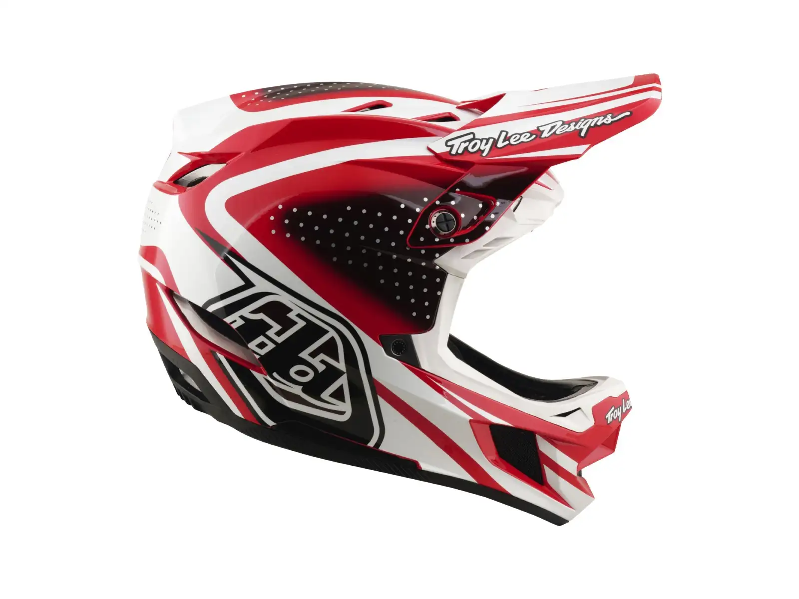 Troy Lee Designs D4 Polyacrylite MIPS přilba Line Fire/white