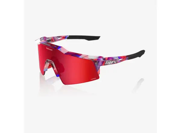 100% Speedcraft SL brýle FDJ Gloss Translucent Red/Blue/HiPER Fire Red Mirror Lens