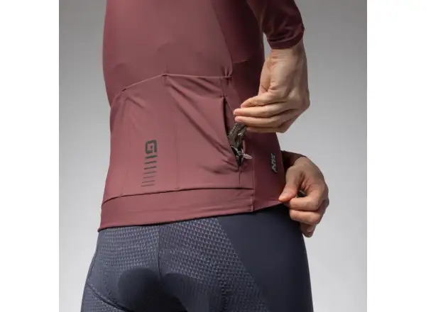 Alé R-EV1 Warm Race pánský zateplený dres dlouhý rukáv Burgundy