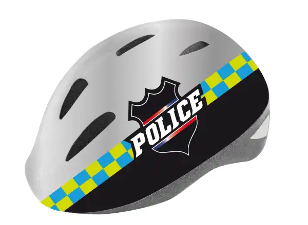 Force Fun Police 2019 dětská přilba černo/bílá vel. S (48-54cm)