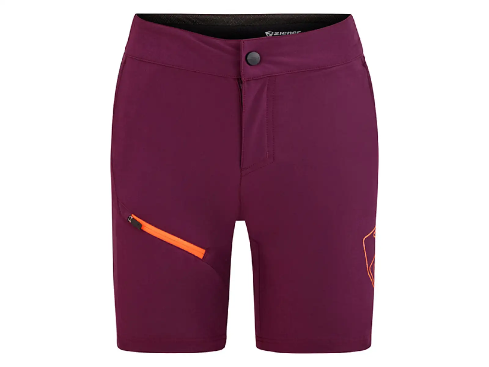 Ziener Natsu Junior dětské šortky fialová/oranžová