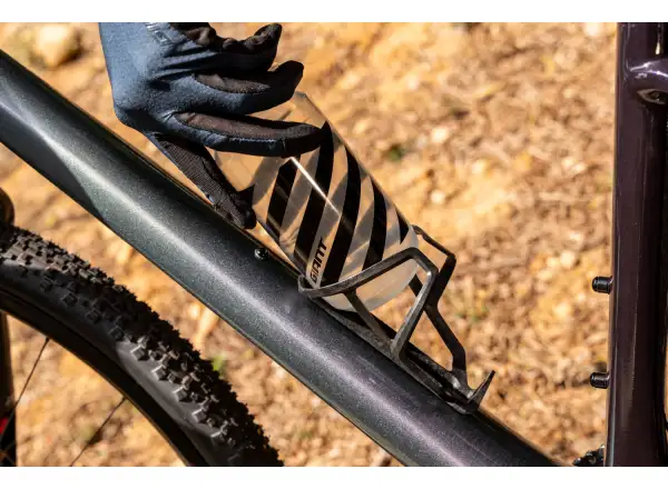 Giant Airway Elite Matt košík na láhev Black/Gloss silver