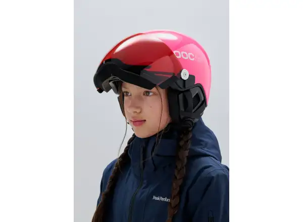 POC POCito Obex Visor dětská lyžařská přilba Fluorescent Pink