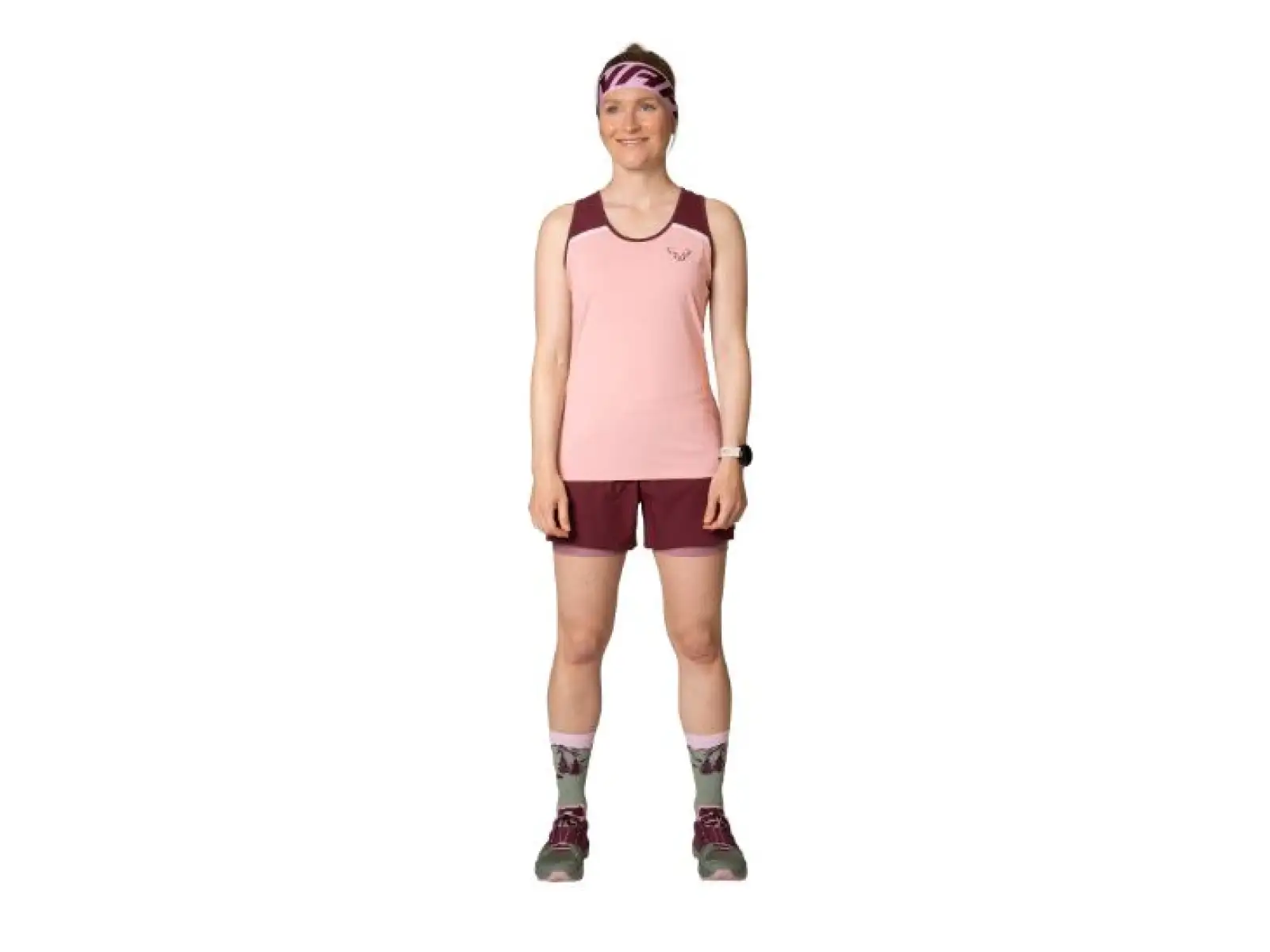 Dynafit Alpine Pro 2v1 dámské běžecké kraťasy Burgundy