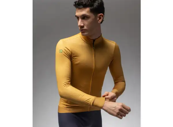 Alé PR-E Follow Me 2.0 pánský zateplený dres dlouhý rukáv Kashmir Yellow