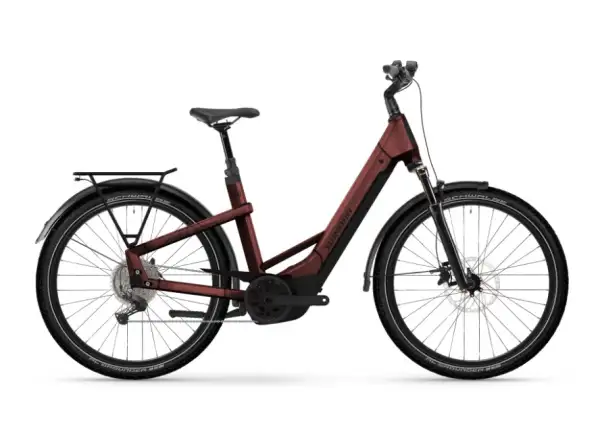 Winora Yakun X10 800Wh nízkonástupové elektrokolo warm red gloss