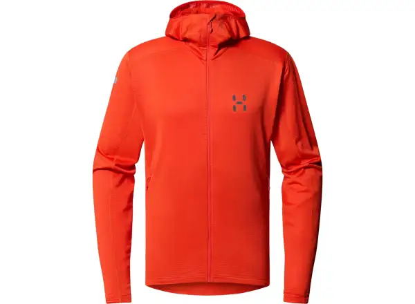 Haglöfs L.I.M Mid Multi Hood pánská mikina s kapucí červená