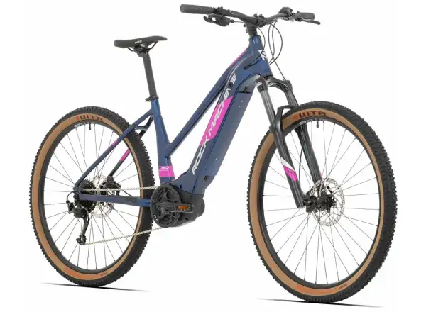 Rock Machine Torrent INT e50-29 Gloss Blue/Silver/Pink nízkonástupové horské elektrokolo
