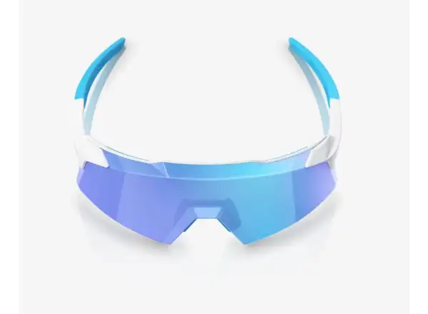 100% Aerocraft brýle Matte White/HiPER Blue Mirror