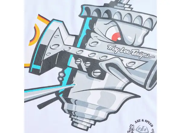 Troy Lee Designs Carb Club pánské triko krátký rukáv White