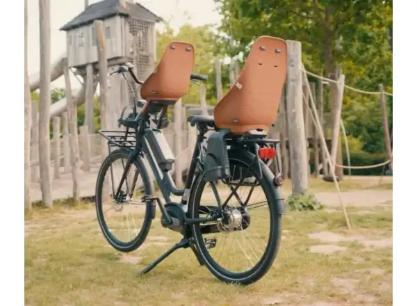 Urban Iki BIO dětská sedačka přední s adaptérem na představec Haniwa Brown/Bincho Black