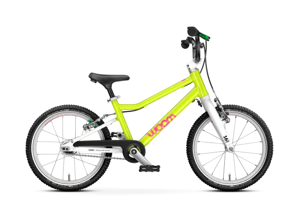 Woom GO 3 Automagic dětské kolo neon lime
