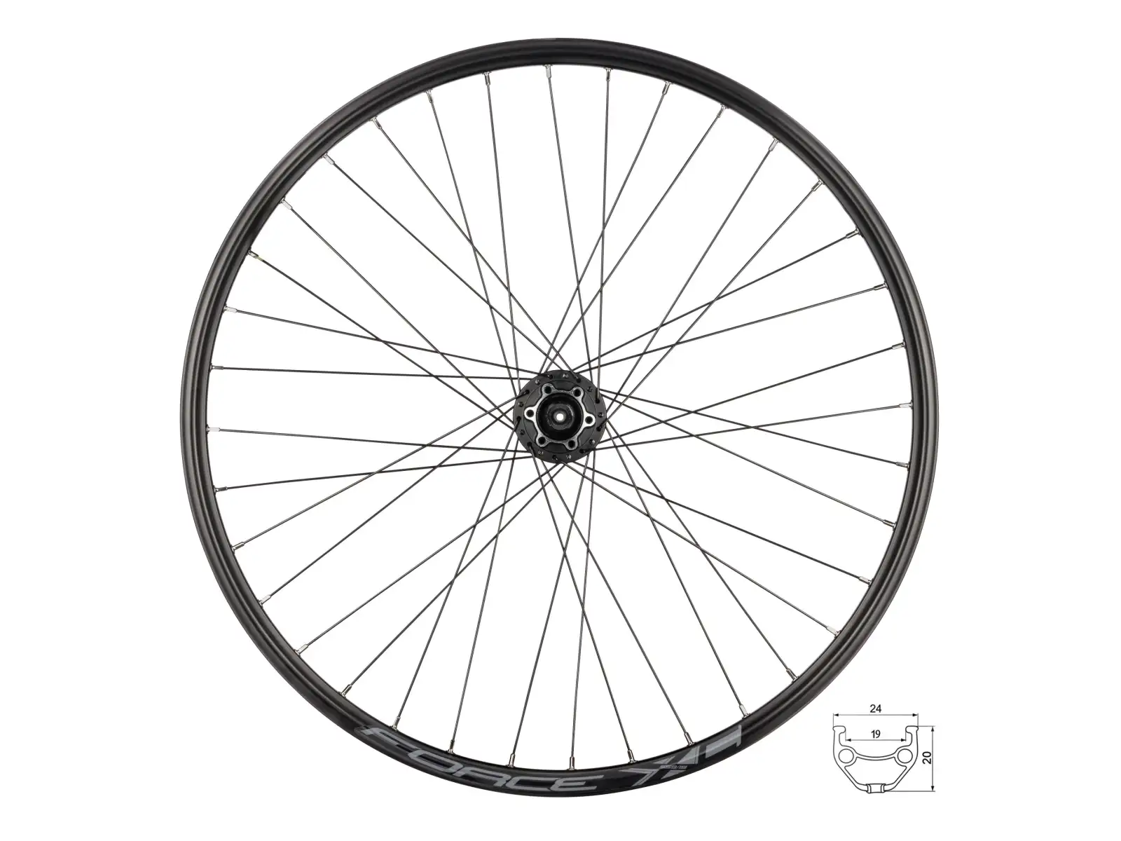 Force XC Disc 26" přední vypletené kolo náboj SH HBM475