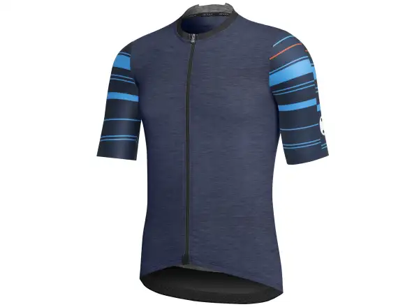 Dotout Stripe pánský dres krátký rukáv Melange Blue/Navy