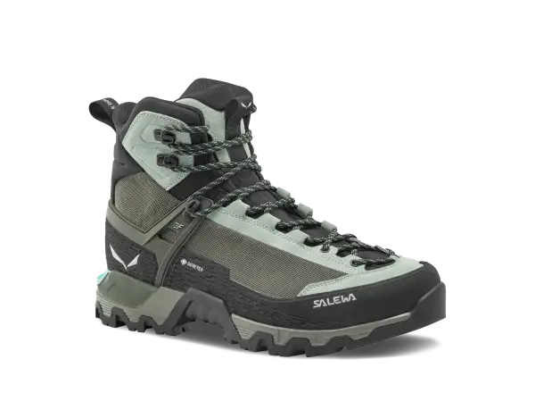 Salewa Mountain Trainer 3 Tech Mid GTX dámské turistické boty Shadow/Faded Green