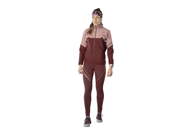 Dynafit Winter dámské běžecké legíny Burgundy