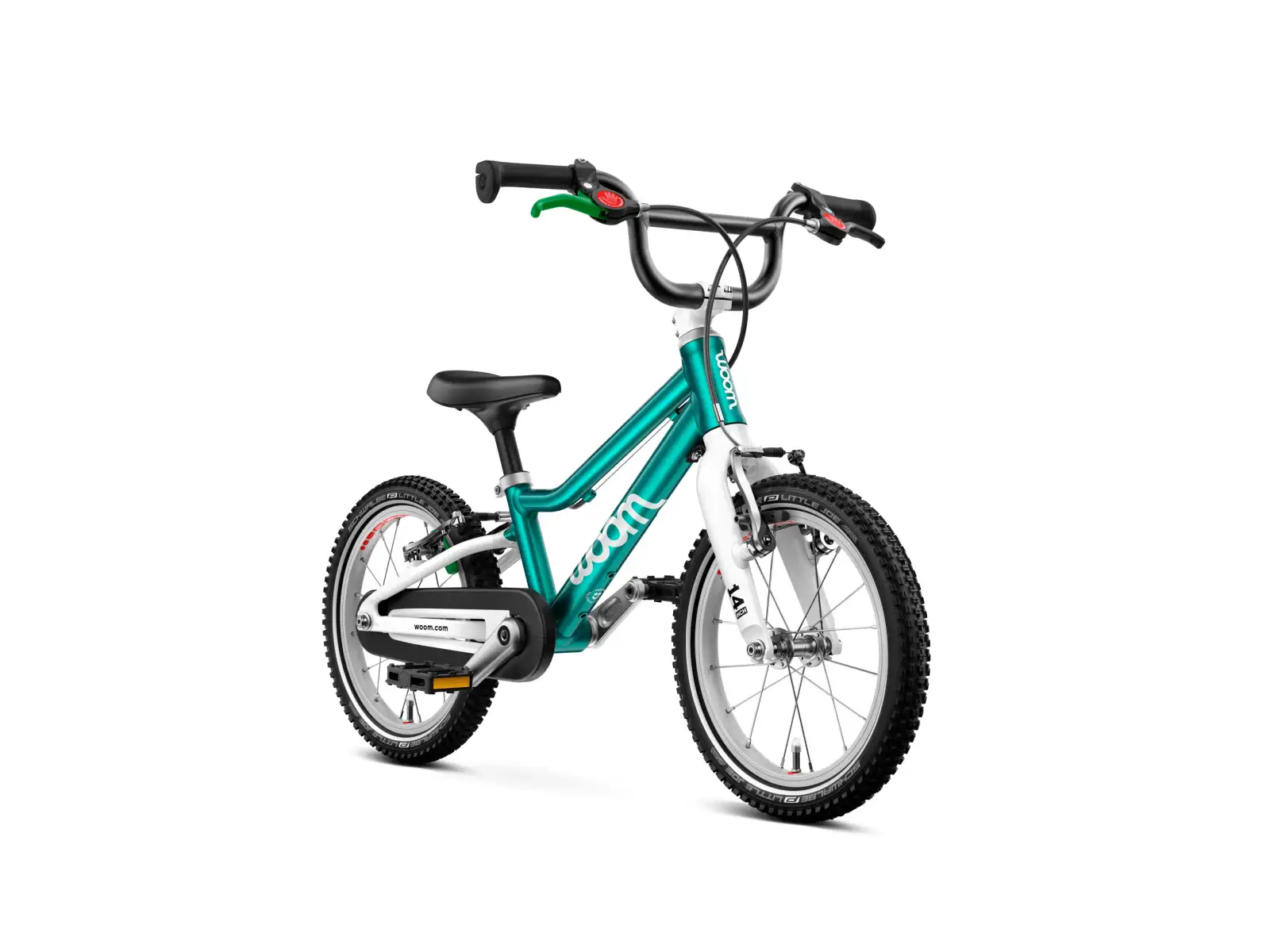 Woom GO 2 dětské kolo 14" Metallic Turquoise