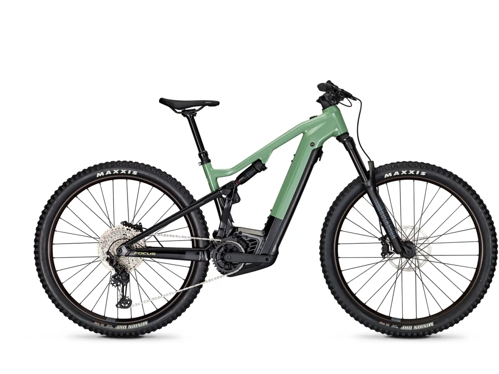 Focus Thron2 6.8 DI 625Wh horské elektrokolo Mineralgreen Glossy / Magicblack Glossy