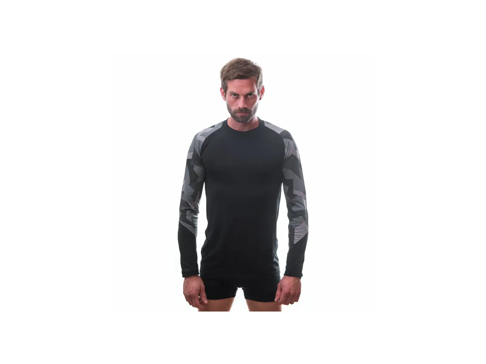Sensor Merino Impress pánské termoprádlo dlouhý rukáv černá/Camo