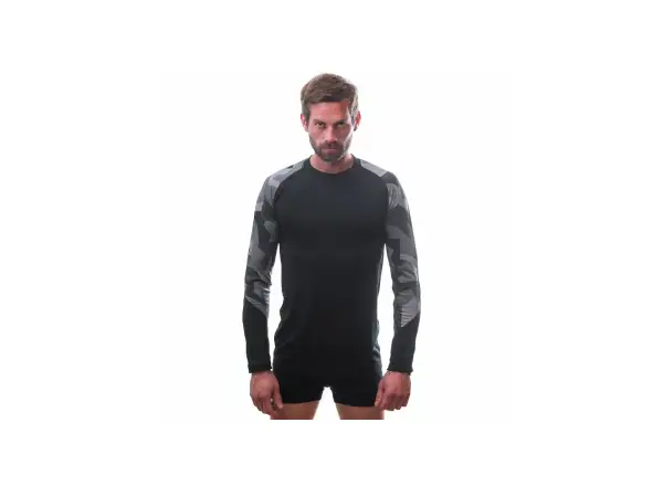 Sensor Merino Impress pánské termoprádlo dlouhý rukáv černá/Camo
