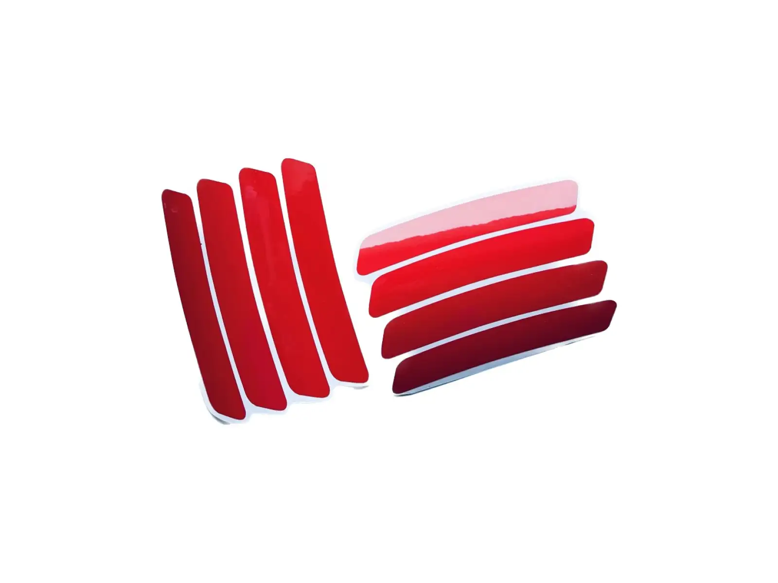 Shaman Racing reflexní samolepky na ráfek 8 ks červená