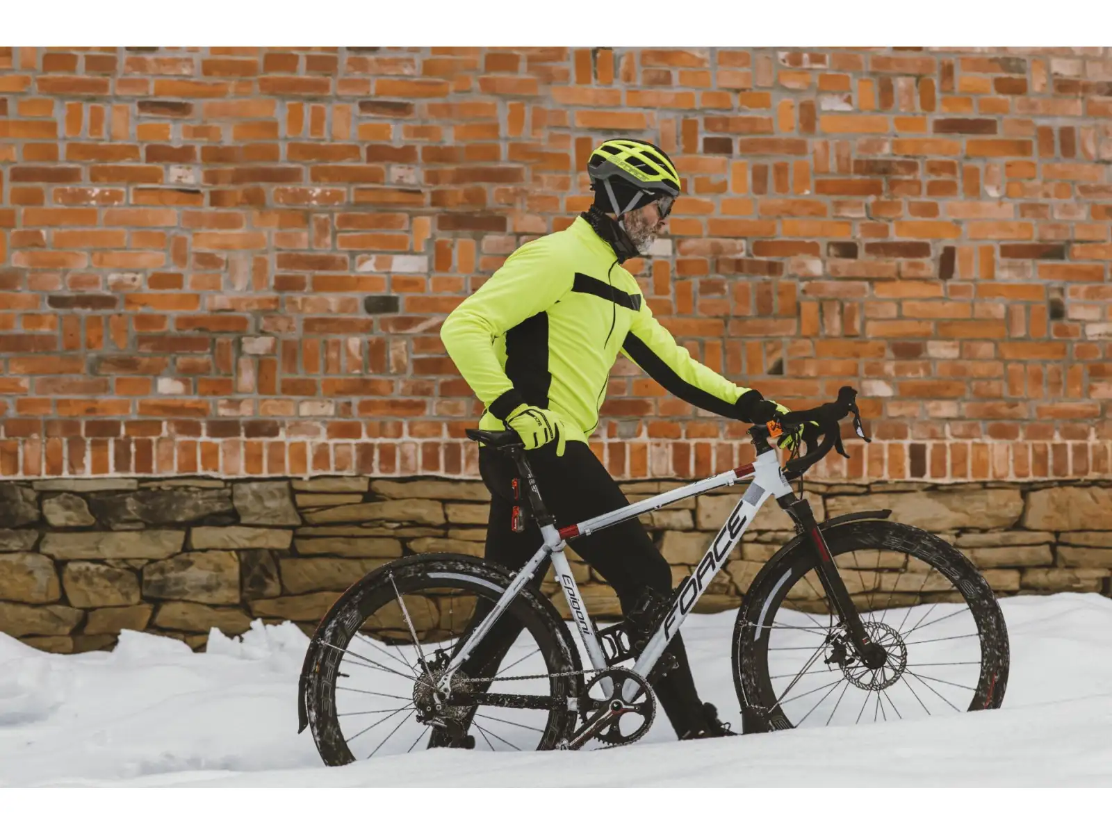 Force Frost softshell bunda fluo/černá