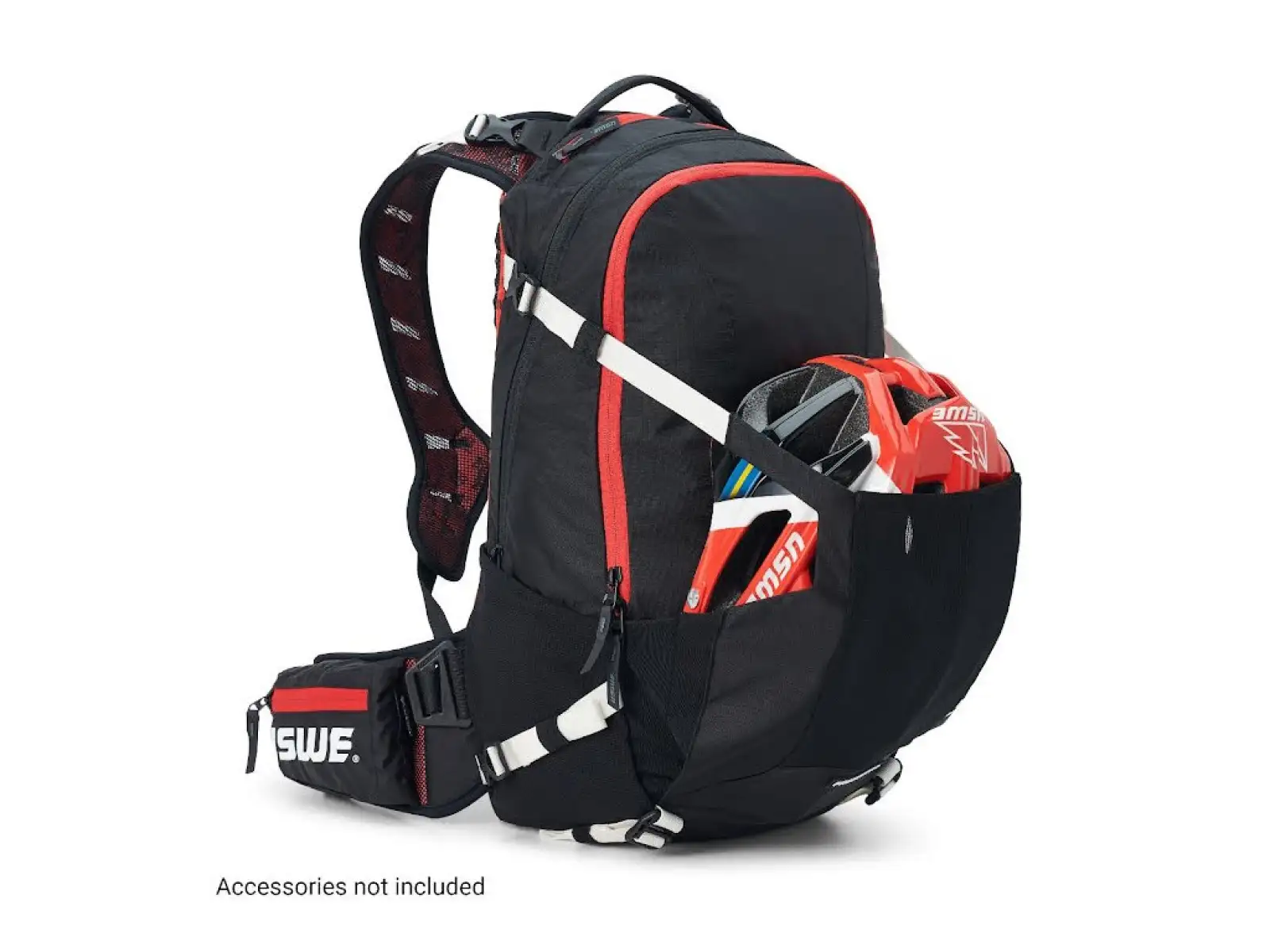 USWE Flow 16 batoh s chráničem páteře Black/Red 16 l