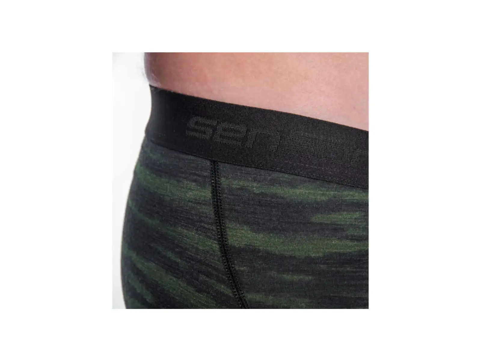 Sensor Merino Impress pánské trenky černá/Batik