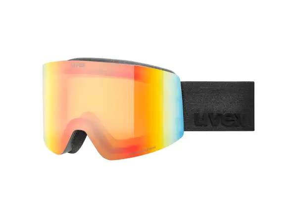 Uvex Provoque FM lyžařské brýle black matt/rainbow - yellow