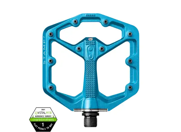 Crankbrothers Stamp 7 Large platformové pedály electric blue