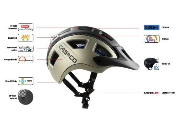 Casco MTBE 2 přilba Warm Black/Black Mat