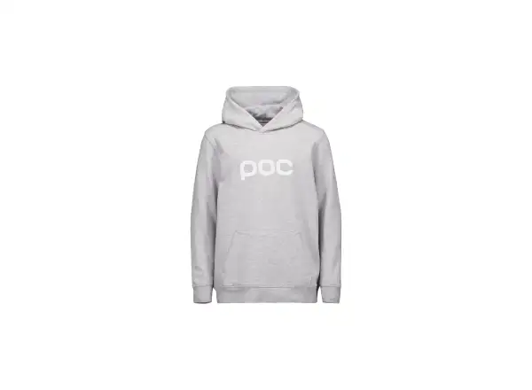POC Hood Jr dětská mikina s kapucí Grey Melange/Hydrogen White