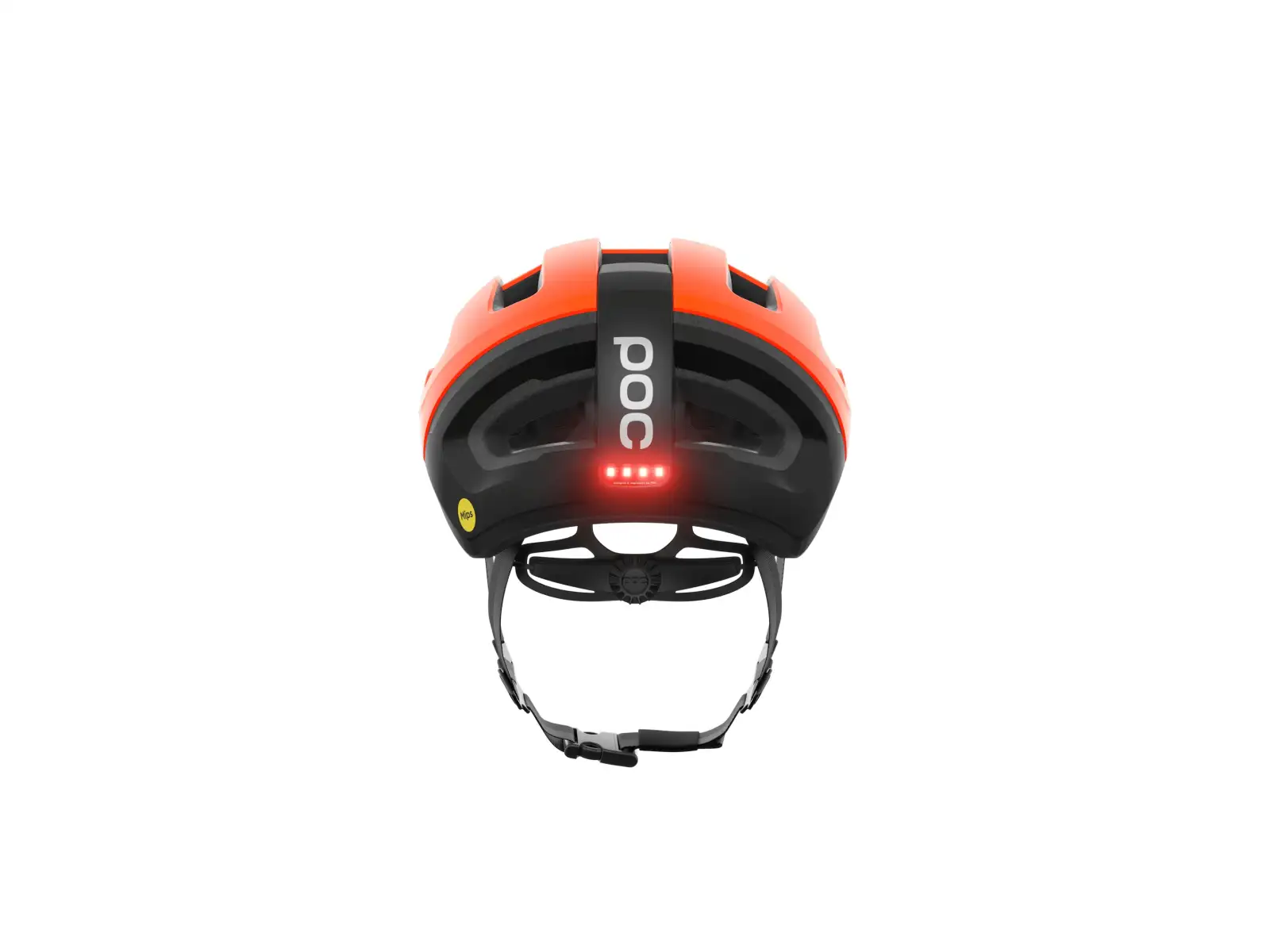 POC Omne Beacon MIPS silniční přilba Fluorescent Orange Matt/Uranium Black Matt