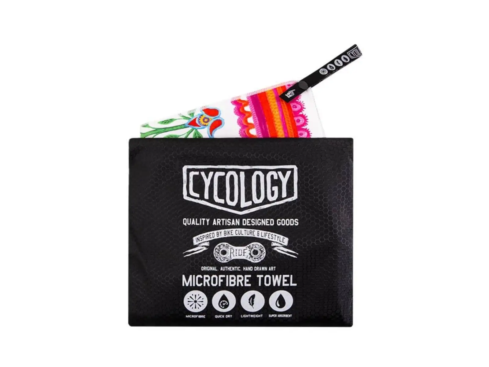 Cycology White Frida ručník se vzorem bílá