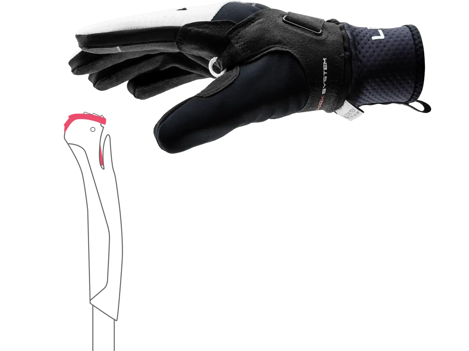 Leki PRC ThermoPlus Shark dámské rukavice Black-white